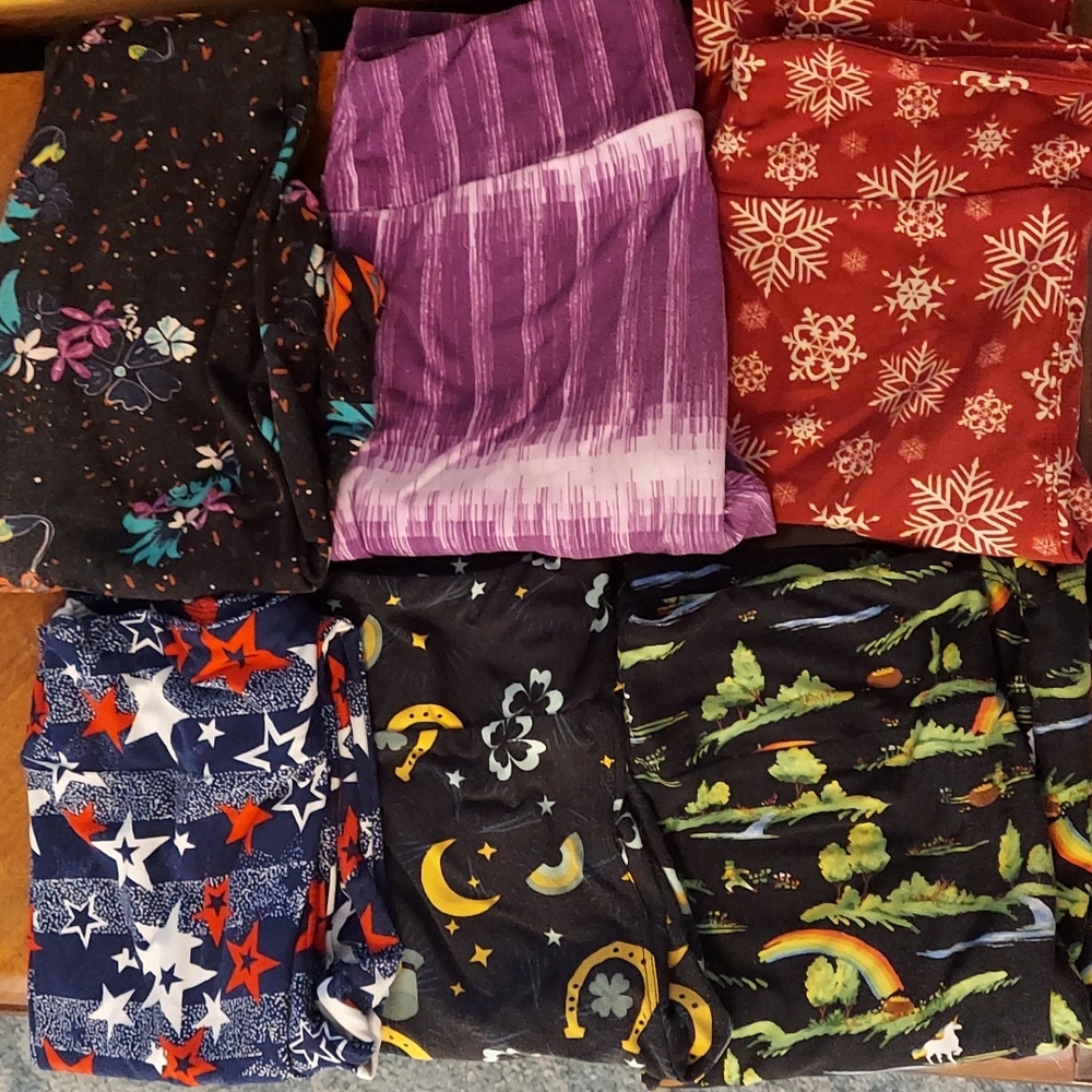 6 pairs One Size LulaRoe leggings